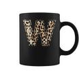 Awesome Letter W Initial Name Leopard Cheetah Print Coffee Mug