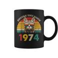 Awesome Since March 1974 Vintage Cat 50Th Birthday Coffee Mug