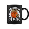 Basketball Aunt Leopard Heart Auntie Mother's Day Coffee Mug