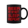 Beer Pet Mutt Sleep Repeat Red CDogLove Coffee Mug