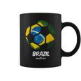 Best Brazil Soccer Ball Flag Brazilian Futbol Fan Coffee Mug
