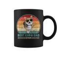 Best Corgi Dad Ever Retro Vintage Années 60 70 Coucher De Soleil Tasse