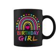 Birthday Girl Leopard Rainbow Birthday Party Family Coffee Mug