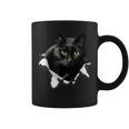Black Cat Torn Cloth For Cat Lover Cat Dad Cat Mom Coffee Mug