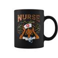 Black Nurse Black History Blm Melanin Afro Woman Nursing Coffee Mug