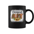 Blessed Aunt Bleached Cheetah Print Sunflowers Auntie Coffee Mug