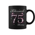 Blessed By God For 75 Years Old 75Th Birthday Party B-Day Coffee Mug