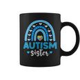 Blue Rainbow Autism Awareness Sister Heart Puzzle For Girls Coffee Mug