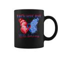 Blue Red Ribbon Butterfly Faith Hope Love Hlhs Awareness Coffee Mug