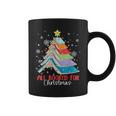 All Booked For Christmas Tree Lights Book Xmas Coffee Mug