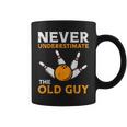 Bowling Never Underestimate Old Guy Bowler Grandpa Dad Men Coffee Mug