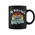 My Brain Is 80 Song Lyrics Retro Vintage Music Lover Coffee Mug