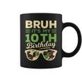 Bruh It's My 10Th Birthday 10 Year Old Retro Camo Sunglasses Coffee Mug