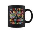 Have A Bussin Summer Bruh Groovy Teacher Last Day Of School Coffee Mug