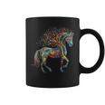 Caballo Arte Árbol Colorido Animal Caballo Taza de café
