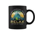 Camp Morning Wood Relax Pitch A Tent For Camper Backpacker Coffee Mug