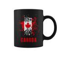 Canadá Retrointage Acuarelas Deporte Canadiense Bandera Taza de café