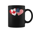 Canada Usa Flag Heart Canadian Americans Love Cute Coffee Mug