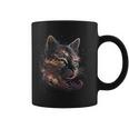 Cat In The Galaxy And Space Kitten Cat Head Coffee Mug