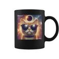 Cat Taking A Selfie With Solar 2024 Eclipse Wearing Glasses Coffee Mug