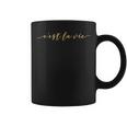 C'est La Vie With Gold Foil Font Coffee Mug