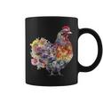 Chicken Aesthetic Flowers Cute Cottagecore Floral Chicken Coffee Mug