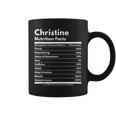 Christine Nutrition Facts Personalized Name Christine Coffee Mug