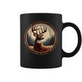 Classic Big Whitetail Buck Vintage Deer Graphic For Hunters Coffee Mug