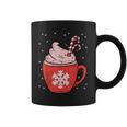 Coffee Candy Cane Christmas Pajama X-Mas Snowflakes Coffee Mug