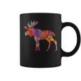 Colorful Canadian Moose Splatter Woodland Wildlife Coffee Mug