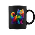 Colorful Cat For Women's Girls Boys Cute Rainbow Cat Coffee Mug