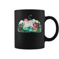 Colorful Unicorn Laying In A Flower Filled Field Coffee Mug