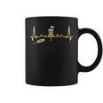 Cool Heartbeat Disc Golf Lovers With Flying Disc Disc Golf Coffee Mug