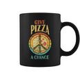Cool Peace Give Pizza A Chance Pizza Lovers Coffee Mug