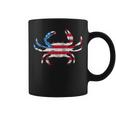 Crab Vintage American Flag Coffee Mug