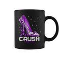 Crush Lupus Awareness Purple High Heel Purple Ribbon Womens Coffee Mug
