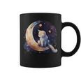 Cute Cat Crescent Moon Phases Purple Star Night Kawaii Cat Coffee Mug