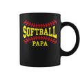 Cute Softball Papa Laces Matching Grandpa Father's Day Coffee Mug