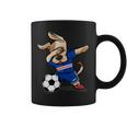 Dabbing Hund Kap Verde Fußball-Fan Trikot, Stolz Blaues Tassen