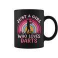 Dart Player Vintage Retro Just A Girl Who Loves Darts Coffee Mug