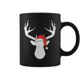 Deer With Santa Hat Christmas Pajama Hunting Hunter Xmas Coffee Mug