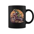 Dinosaur On Dirt Bike T-Rex Motorcycle Riding Coffee Mug