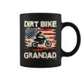 Dirt Bike Grandad Vintage American Flag Motorbike Coffee Mug
