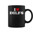 Divertido Me Encantan Los Dilf Me Encantan Los Dilf Red Heart Cool Taza de café