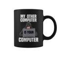 Divertido Mi Otra Computadora Es Tu Pro Hacker Manga Larga Taza de café