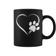 Dog Paw Print Heart For Mom For Dad Coffee Mug