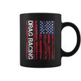 Drag Car Racing Patriotic American Flag Coffee Mug