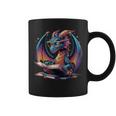 Dragons Reading Book Distressed Bookworms Dragons And Books Coffee Mug