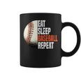 Eat Sleep Baseball Repeat Baseball Player Retro Baseball Coffee Mug