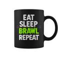 Eat Sleep Brawl Repeat Lustigesideospiel Tassen